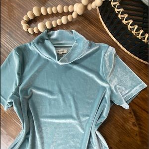 Madewell Velvet Mockneck Top